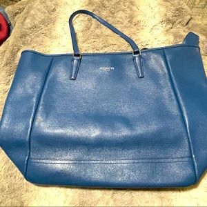 Coach 23821 Large North South Tote Blue